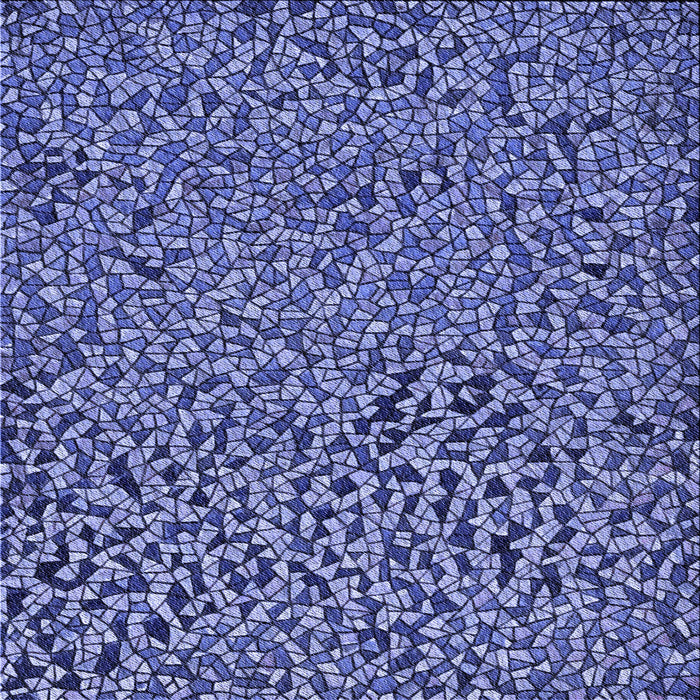 Round Patterned Sky Blue Rug, pat441blu