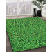 Patterned Deep Emerald Green Rug in Family Room, pat441grn