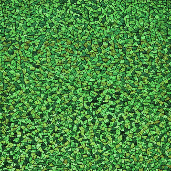 Round Patterned Deep Emerald Green Rug, pat441grn