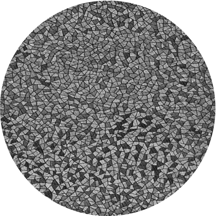 Square Machine Washable Transitional Dark Gray Black Rug in a Living Room, wshpat441gry