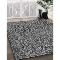 Patterned Dark Gray Black Rug, pat441gry