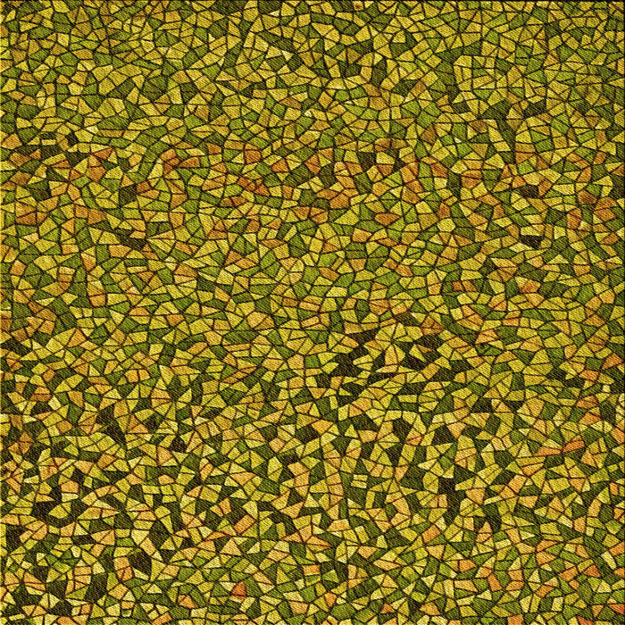 Round Patterned Deep Yellow Rug, pat441yw