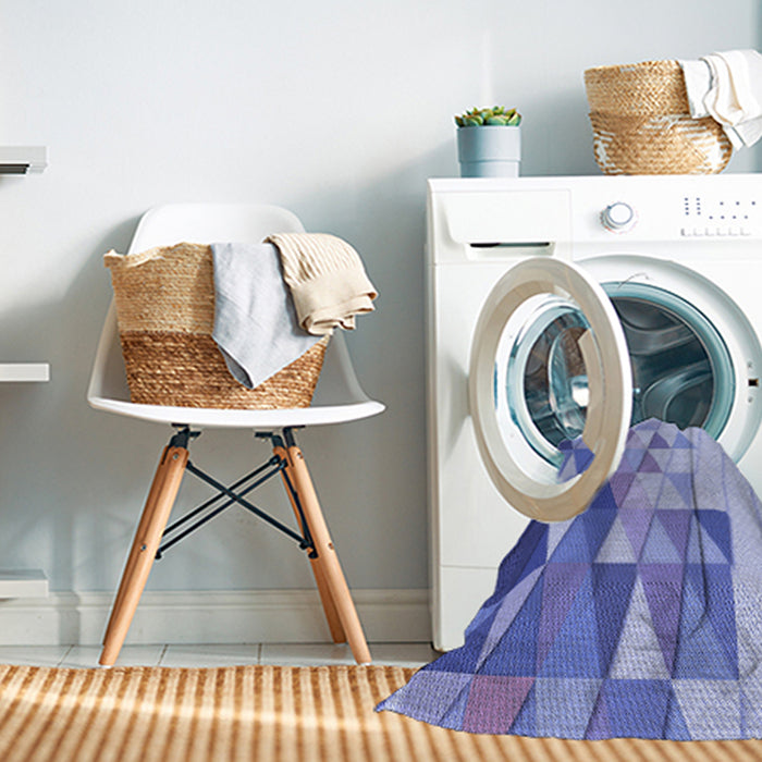 Machine Washable Transitional Royal Blue Rug in a Washing Machine, wshpat442blu