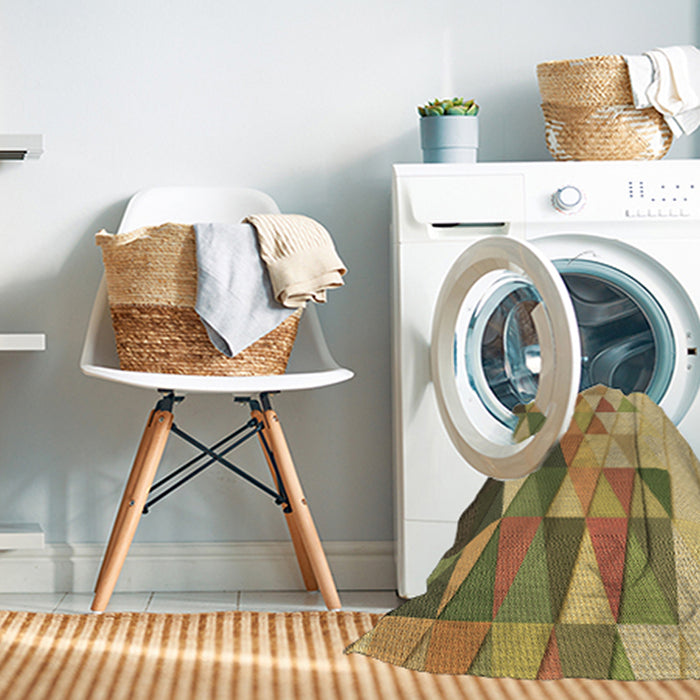 Machine Washable Transitional Golden Brown Yellow Rug in a Washing Machine, wshpat442brn