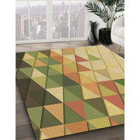 Patterned Golden Brown Yellow Rug, pat442brn