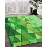 Patterned Emerald Green Rug, pat442grn