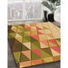 Machine Washable Transitional Yellow Orange Rug in a Family Room, wshpat442org