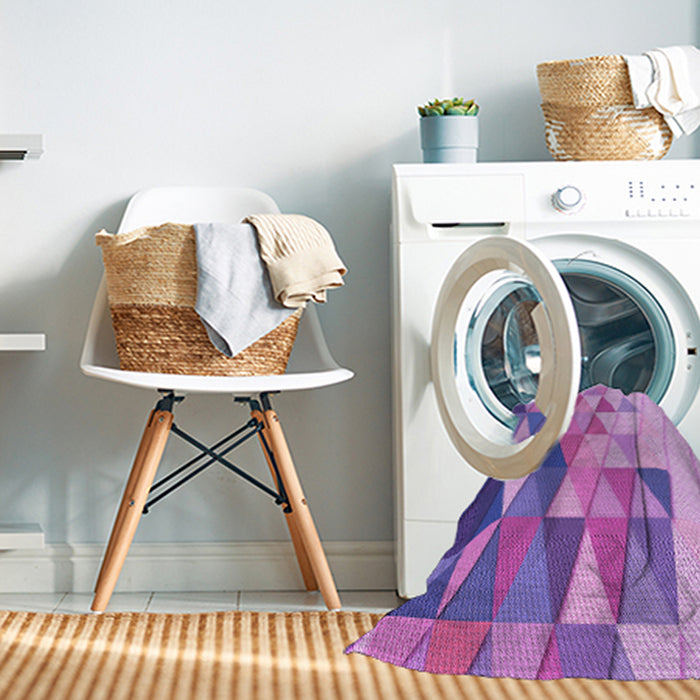 Machine Washable Transitional Bright Lilac Purple Rug in a Washing Machine, wshpat442pur