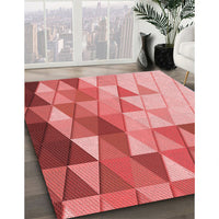 Patterned Pastel Pink Rug, pat442rd