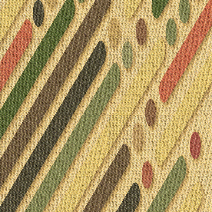 Patterned Golden Brown Yellow Rug, pat443brn