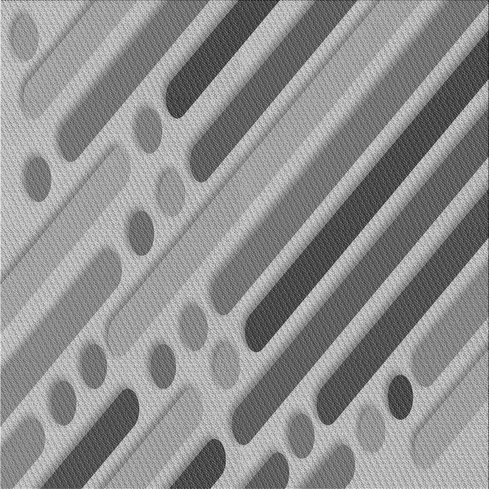 Round Patterned Cloud Gray Rug, pat443gry