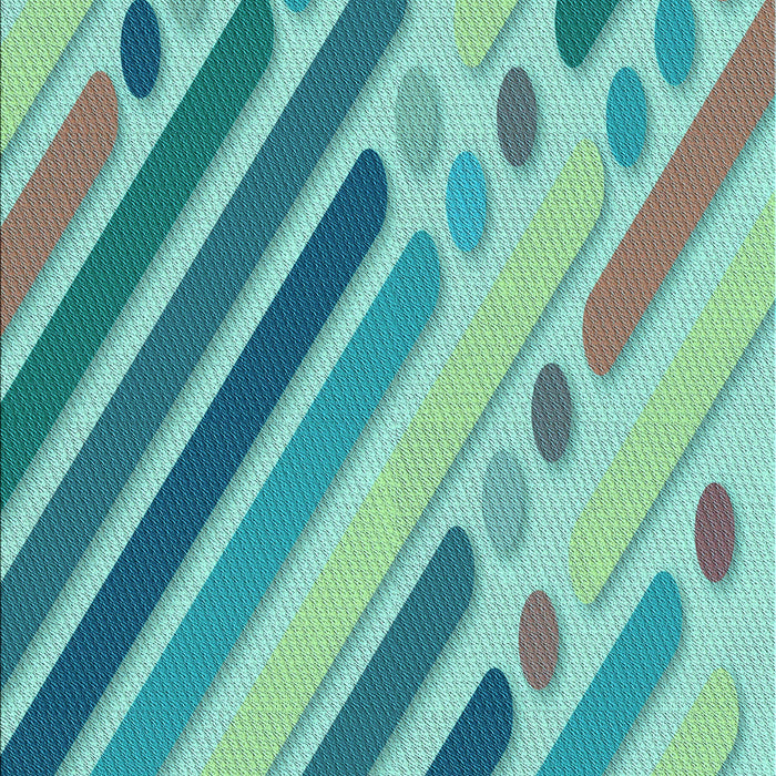 Machine Washable Transitional Deep-Sea Green Rug, wshpat443lblu