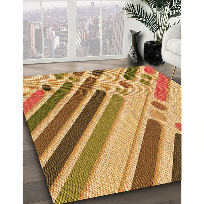 Machine Washable Transitional Orange Rug in a Family Room, wshpat443org