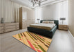 Patterned Orange Rug in a Bedroom, pat443org