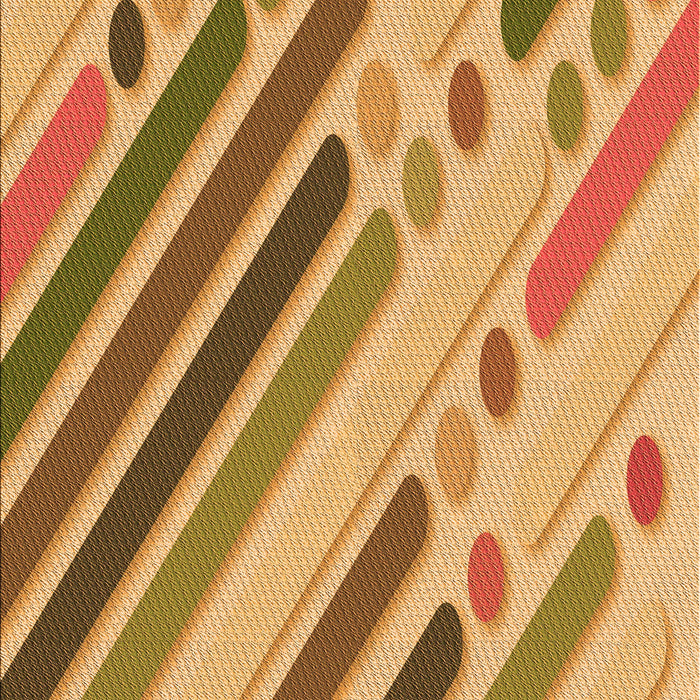 Patterned Orange Rug, pat443org