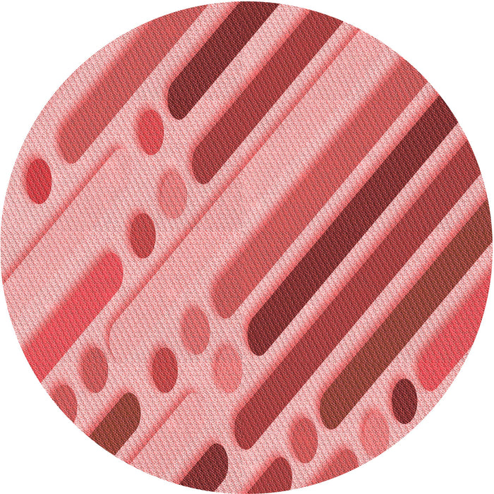 Square Patterned Light Salmon Pink Rug, pat443rd