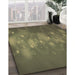 Machine Washable Transitional Army Green Rug in a Family Room, wshpat444brn