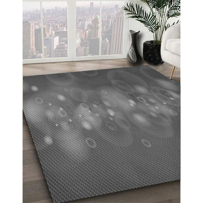 Machine Washable Transitional Gray Rug in a Family Room, wshpat444gry