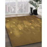 Patterned Dark Bronze Brown Rug, pat444org