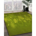 Patterned Pistachio Green Rug in Family Room, pat444yw