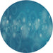 Sideview of Patterned Deep Sky Blue Novelty Rug, pat444