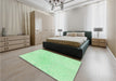 Patterned Mint Green Rug in a Bedroom, pat445grn