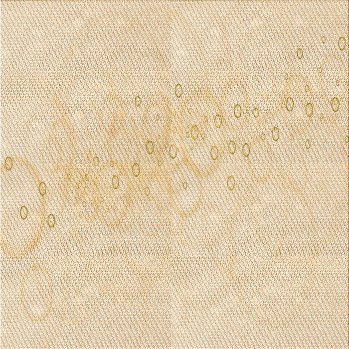 Round Patterned Yellow Orange Rug, pat445org