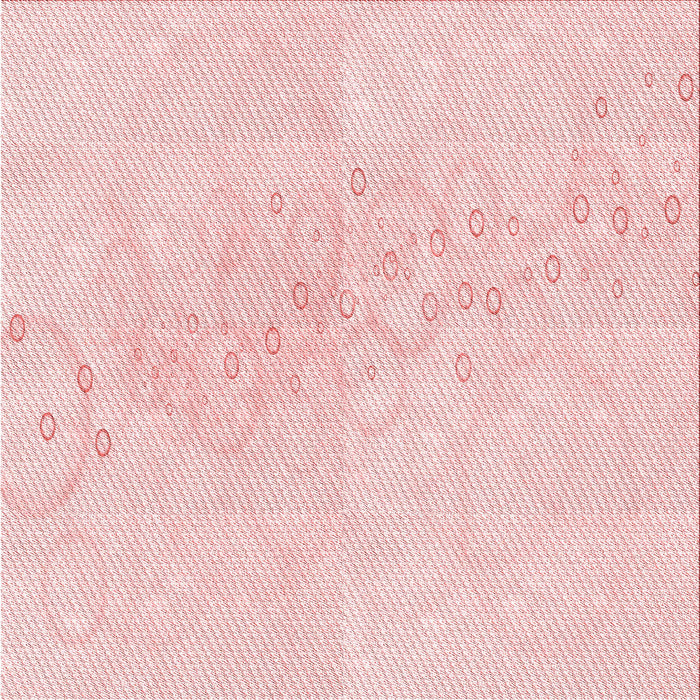 Round Machine Washable Transitional Light Coral Pink Rug, wshpat445rd