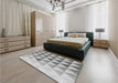 Patterned Platinum Gray Rug in a Bedroom, pat446gry