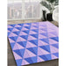 Machine Washable Transitional Light Slate Blue Rug in a Family Room, wshpat446pur