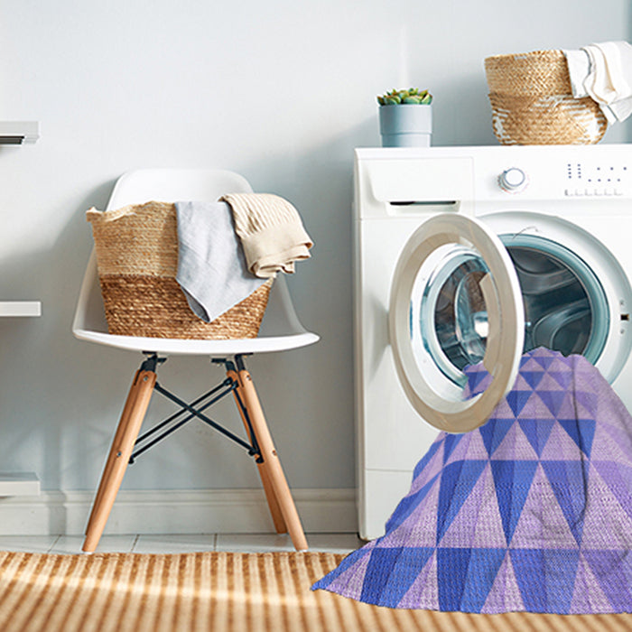 Machine Washable Transitional Light Slate Blue Rug in a Washing Machine, wshpat446pur