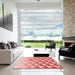 Square Patterned Pink Rug in a Living Room, pat446rd