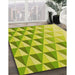 Machine Washable Transitional Pistachio Green Rug in a Family Room, wshpat446yw