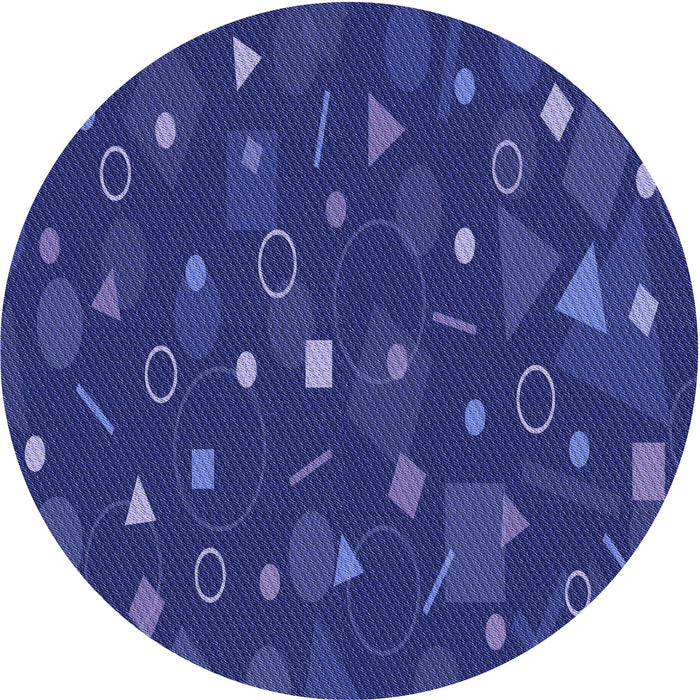 Square Machine Washable Transitional Denim Dark Blue Rug in a Living Room, wshpat447blu