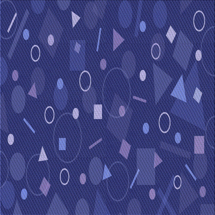 Round Patterned Denim Dark Blue Rug, pat447blu