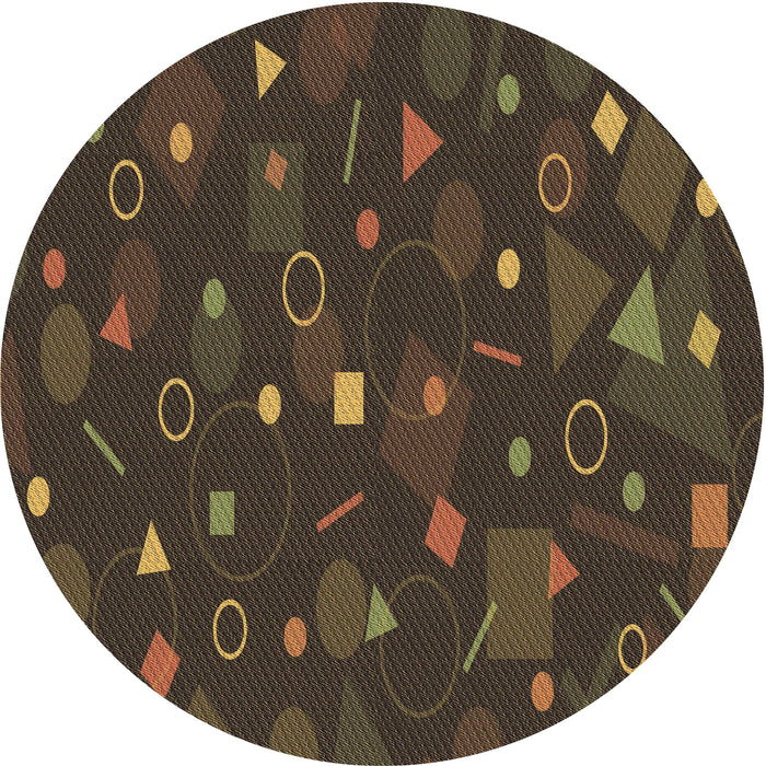 Square Machine Washable Transitional Oak Brown Rug in a Living Room, wshpat447brn
