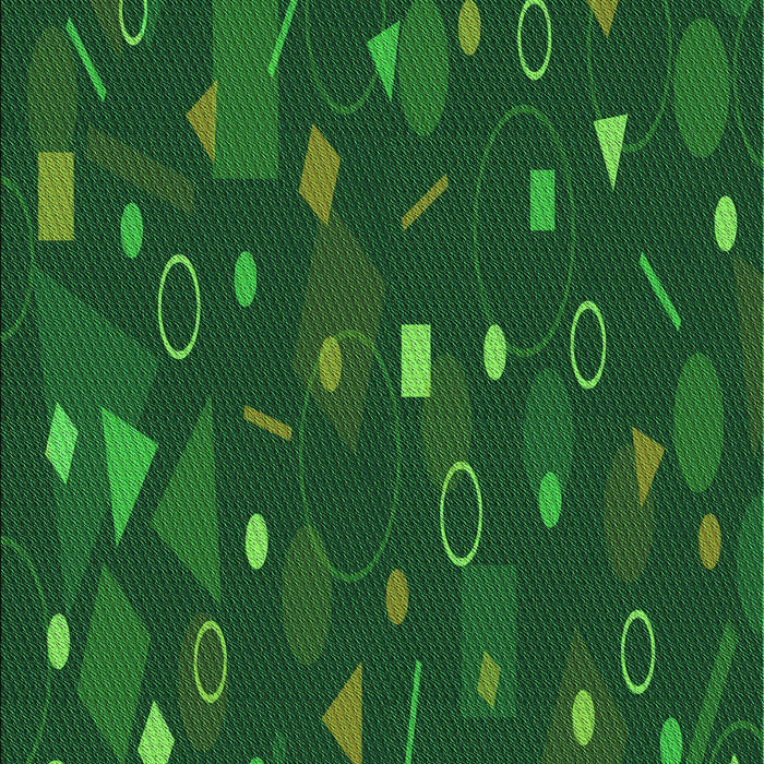 Patterned Deep Emerald Green Rug, pat447grn