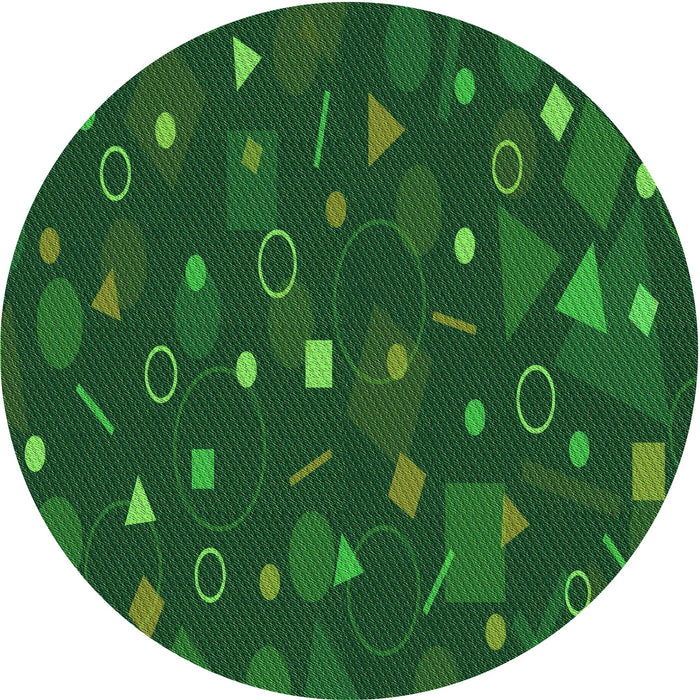 Square Machine Washable Transitional Deep Emerald Green Rug in a Living Room, wshpat447grn