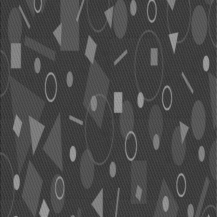 Patterned Charcoal Black Rug, pat447gry