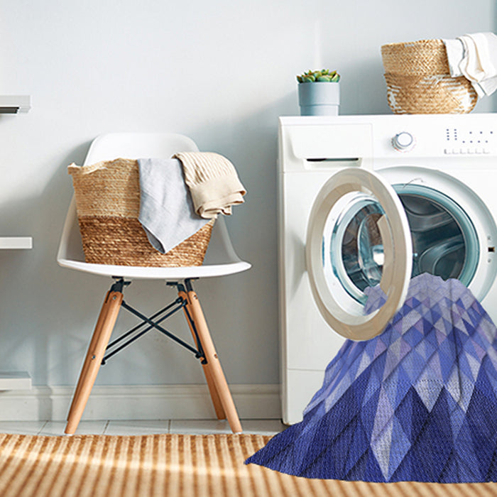 Machine Washable Transitional Blue Rug in a Washing Machine, wshpat448blu
