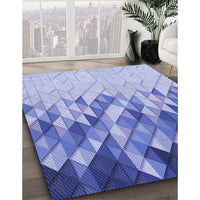 Patterned Blue Rug, pat448blu