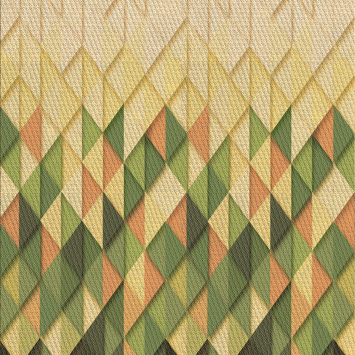 Patterned Chrome Gold Yellow Rug, pat448brn