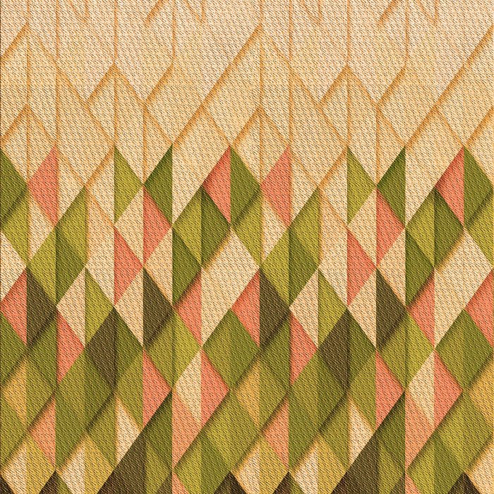 Patterned Yellow Orange Rug, pat448org