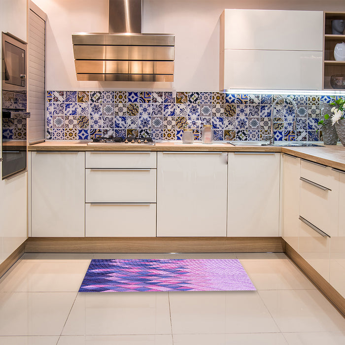 Patterned Purple Plum Purple Rug in a Kitchen, pat448pur