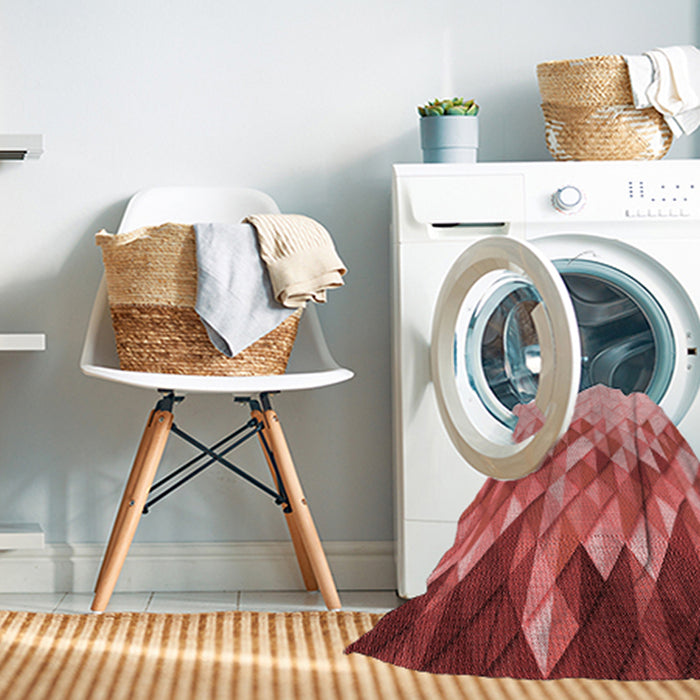 Machine Washable Transitional Pastel Pink Rug in a Washing Machine, wshpat448rd