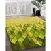 Machine Washable Transitional Dark Yellow Green Rug in a Family Room, wshpat448yw