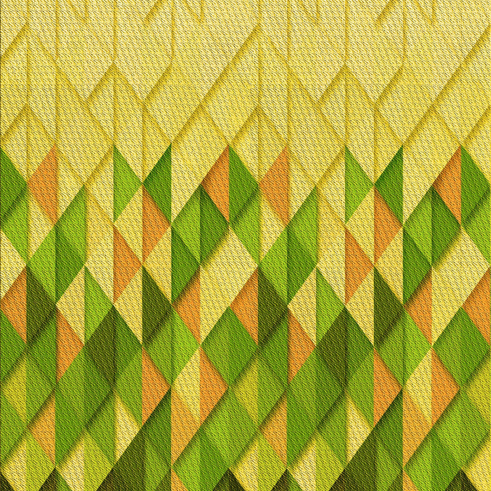 Patterned Dark Yellow Green Rug, pat448yw