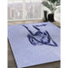 Machine Washable Transitional Blue Rug in a Family Room, wshpat449blu