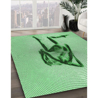 Patterned Green Rug, pat449grn