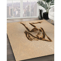 Patterned Light Brown Rug, pat449org